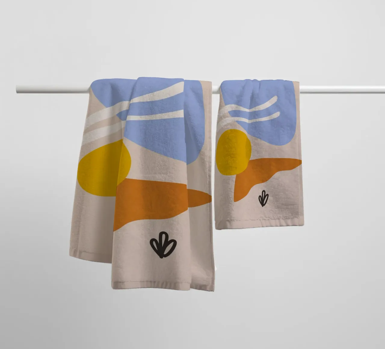 Vormen langs het meer badhanddoek van amini54