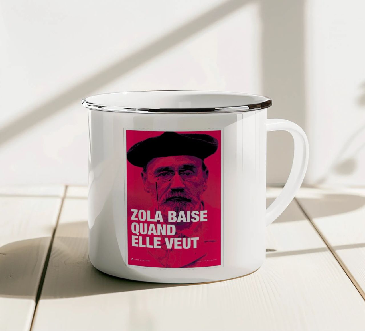 Zola tazza in smalto da Fists Et Lettres