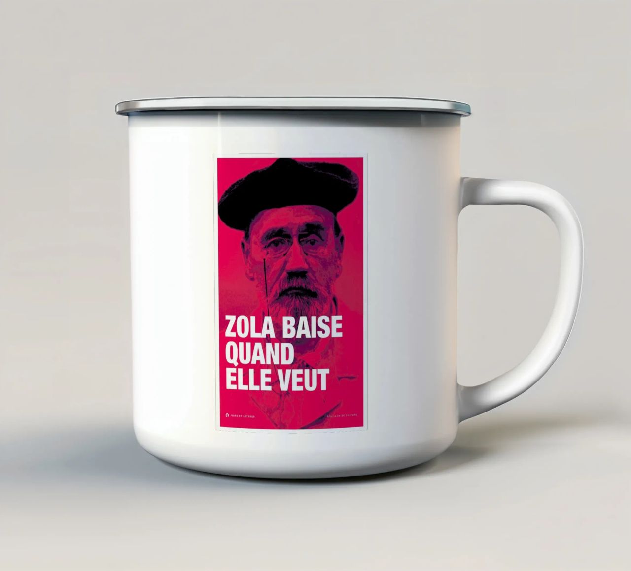 Zola tazza in smalto da Fists Et Lettres