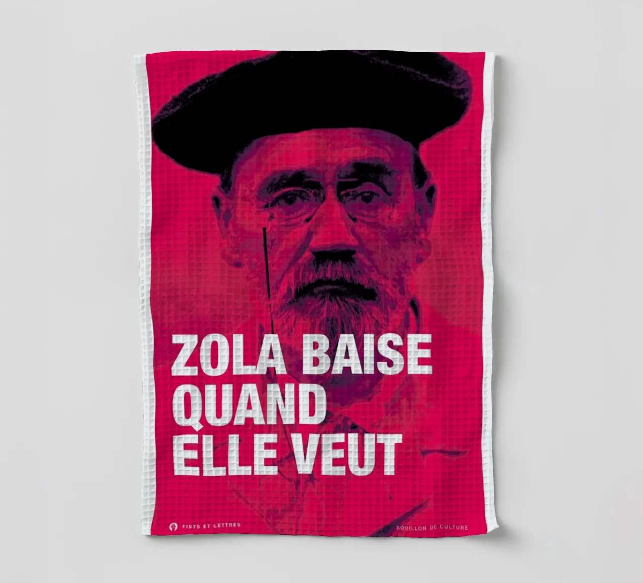 Zola tea towel by Fists Et Lettres