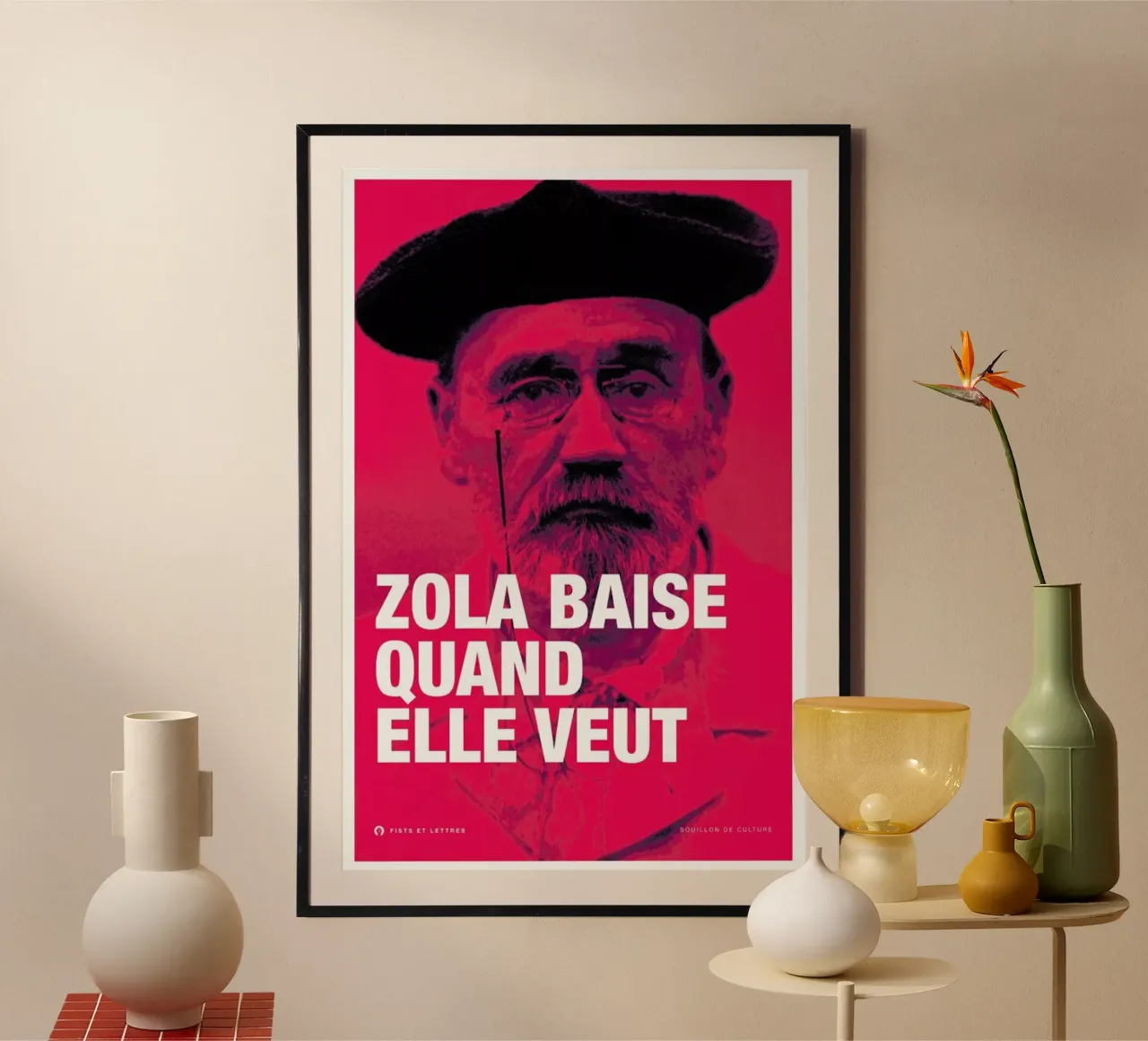 Zola poster de Fists Et Lettres