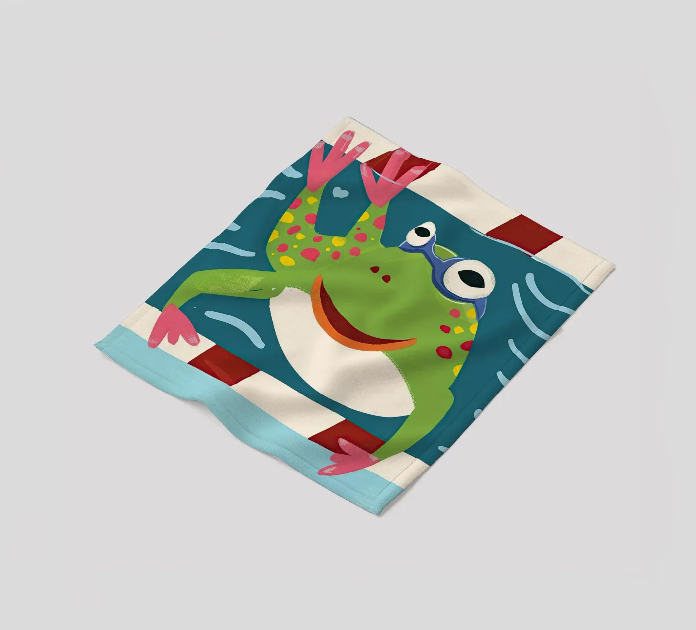 Pool Day Frog Fleecedecke von Lilo
