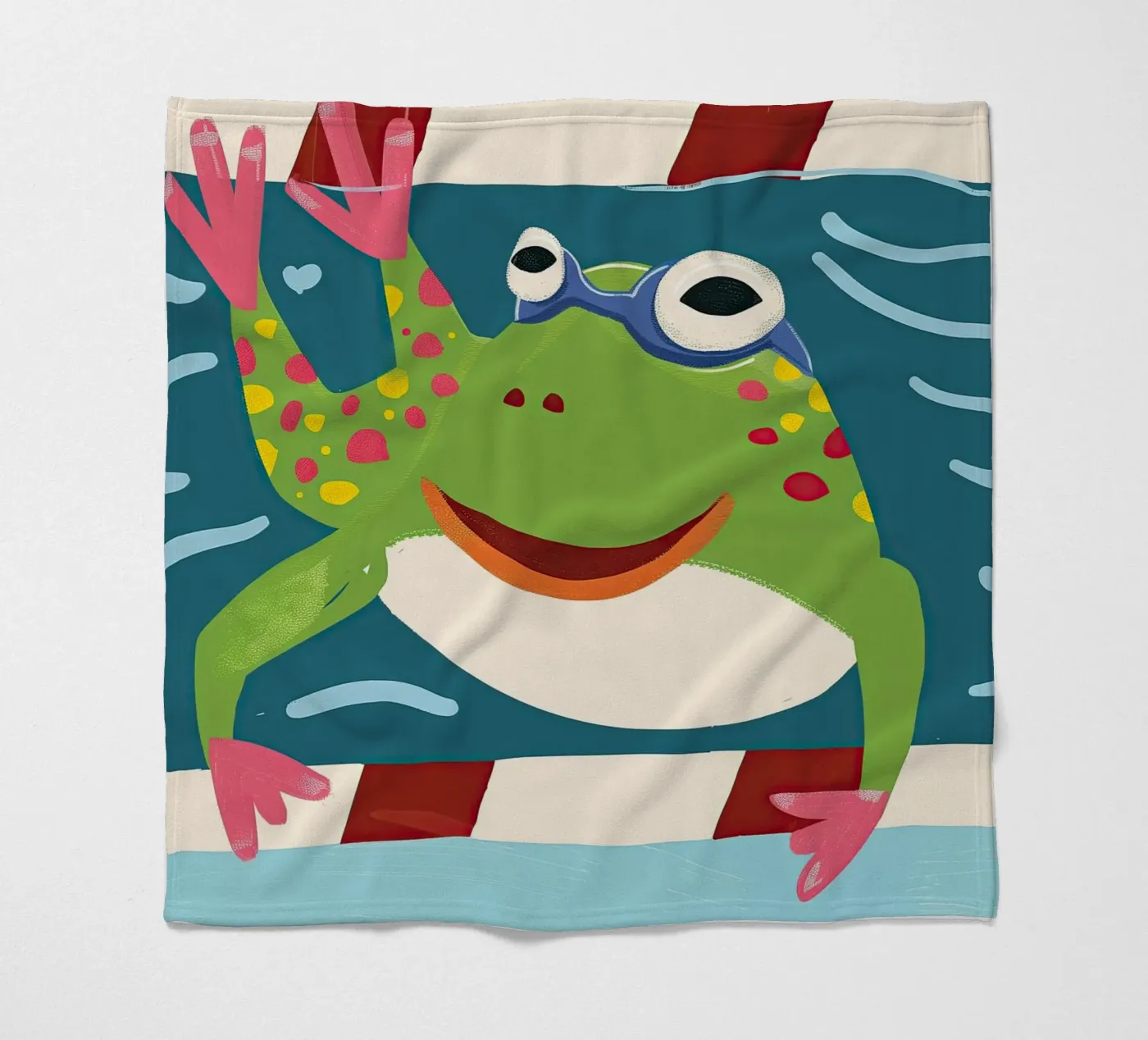 Pool Day Frog Fleecedecke von Lilo