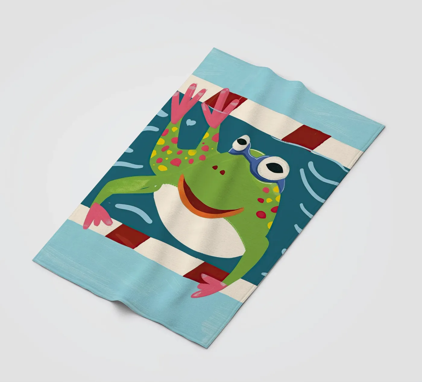 Pool Day Frog Fleecedecke von Lilo