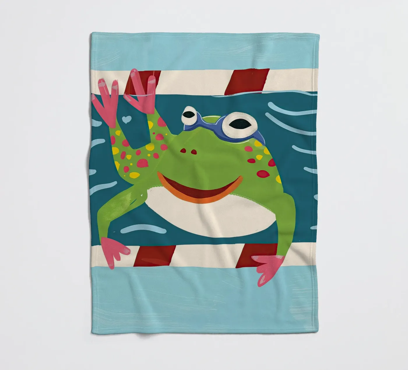 Pool Day Frog Fleecedecke von Lilo