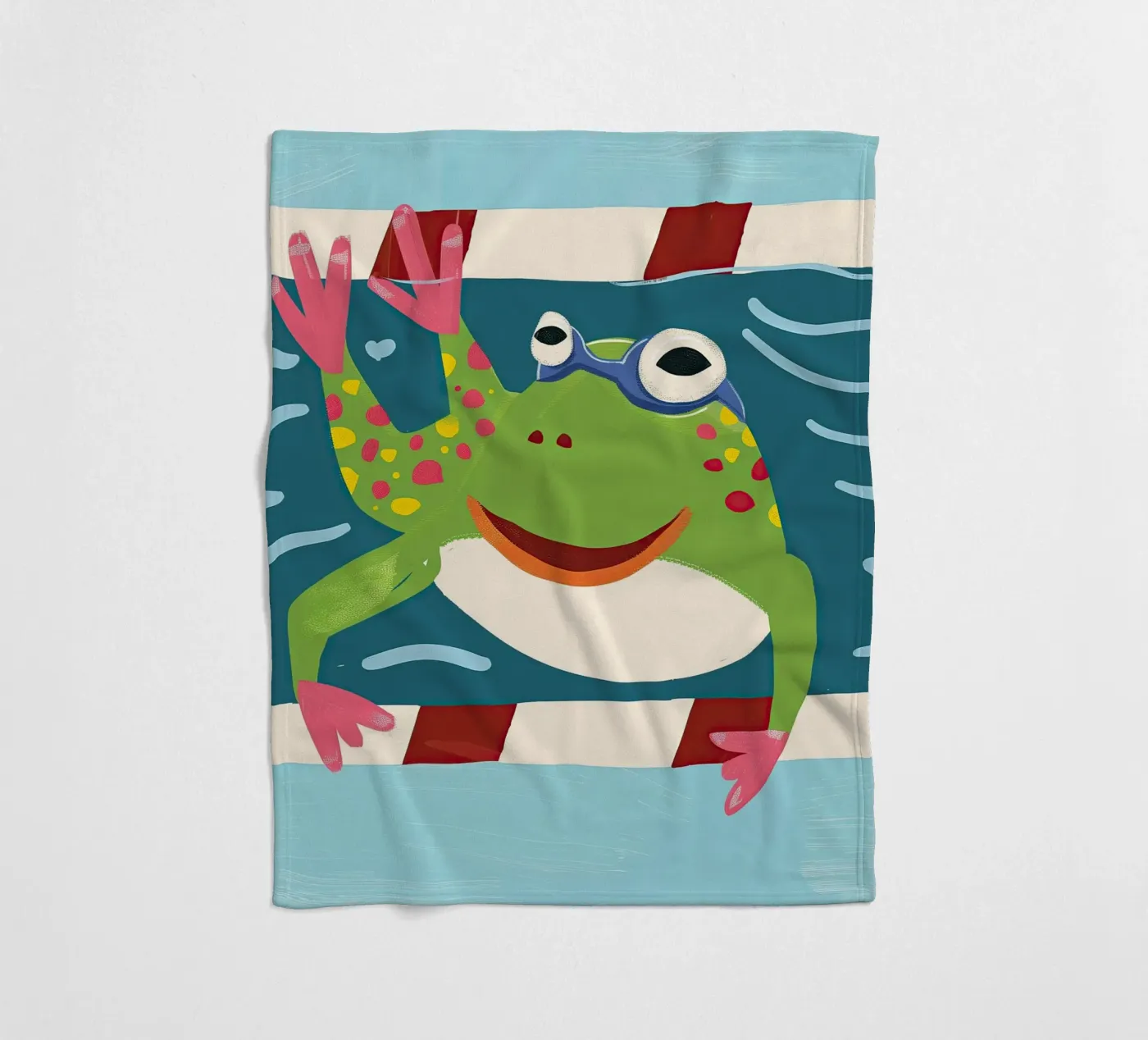 Pool Day Frog Fleecedecke von Lilo