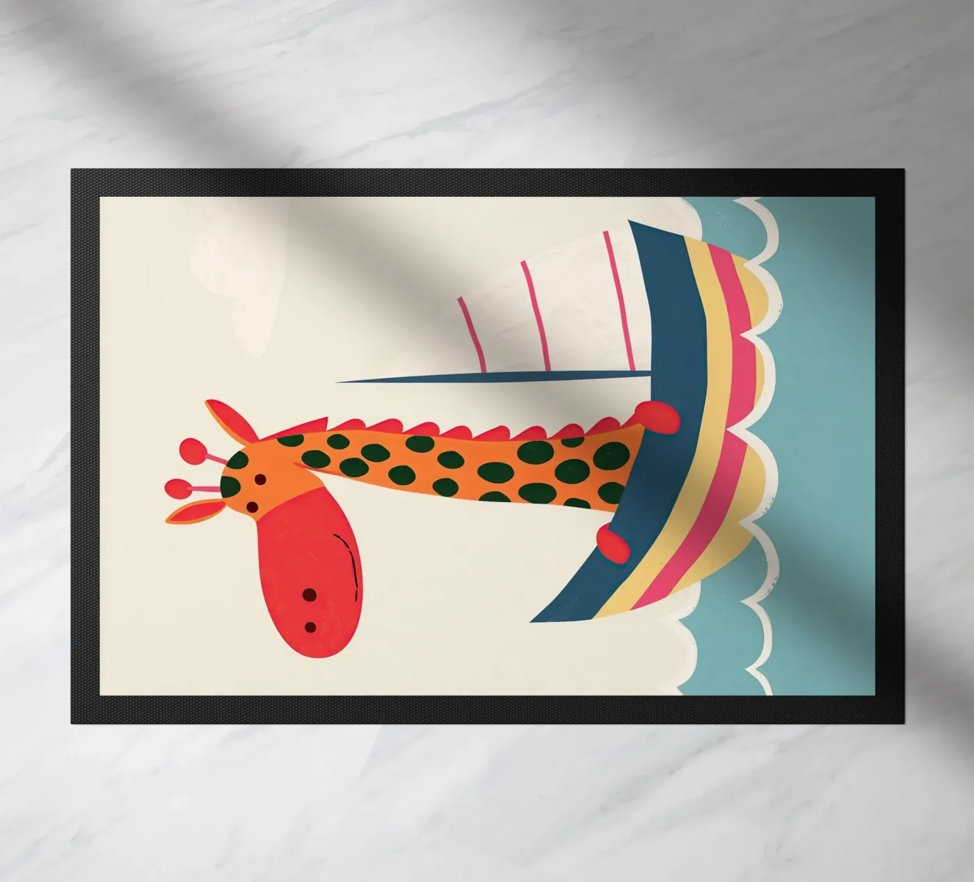 Captain Giraffe doormat by Lilo