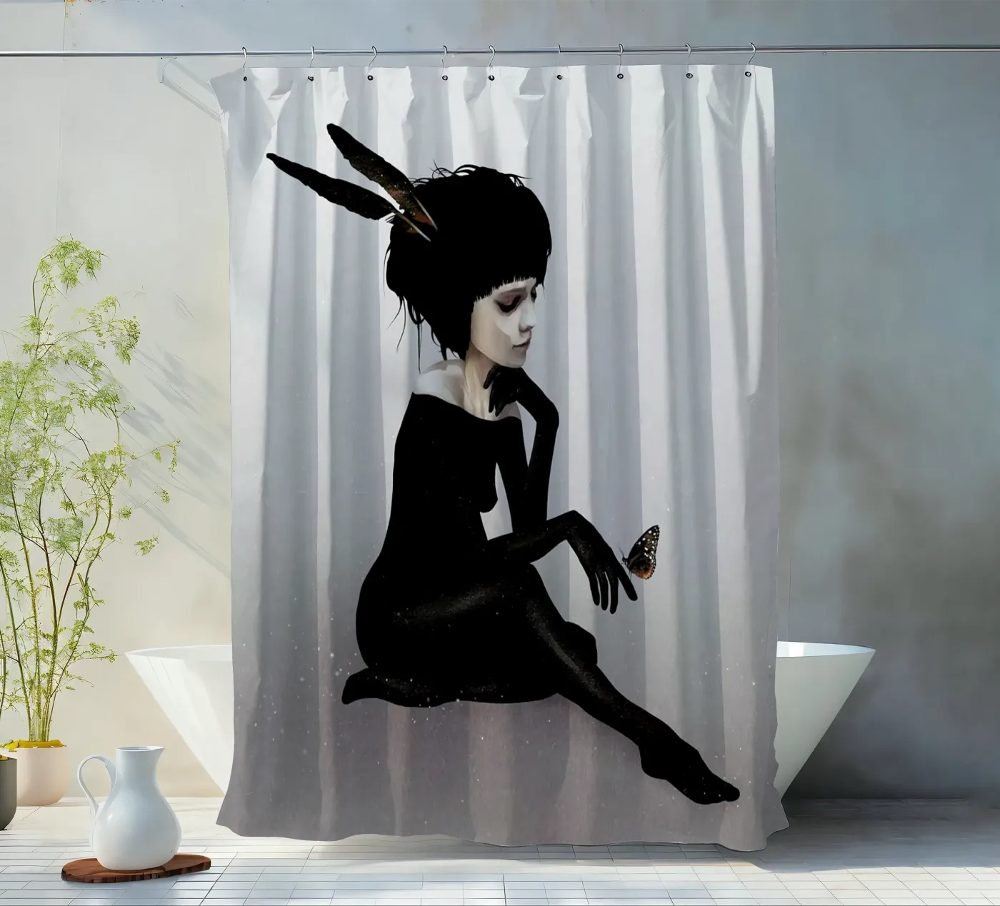 Here Before Duschvorhang von Ruben Ireland