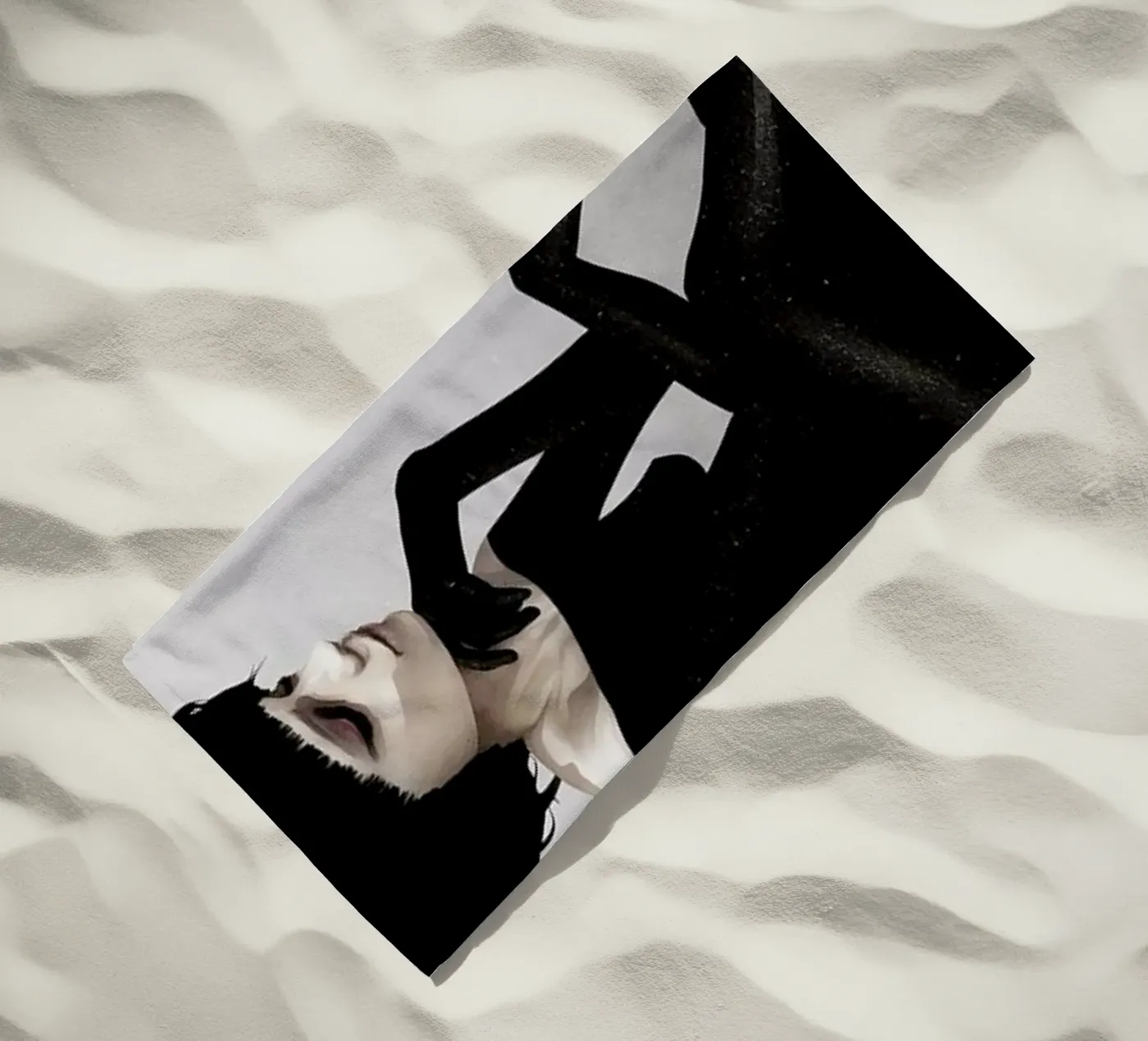Here Before beach towel by Ruben Ireland