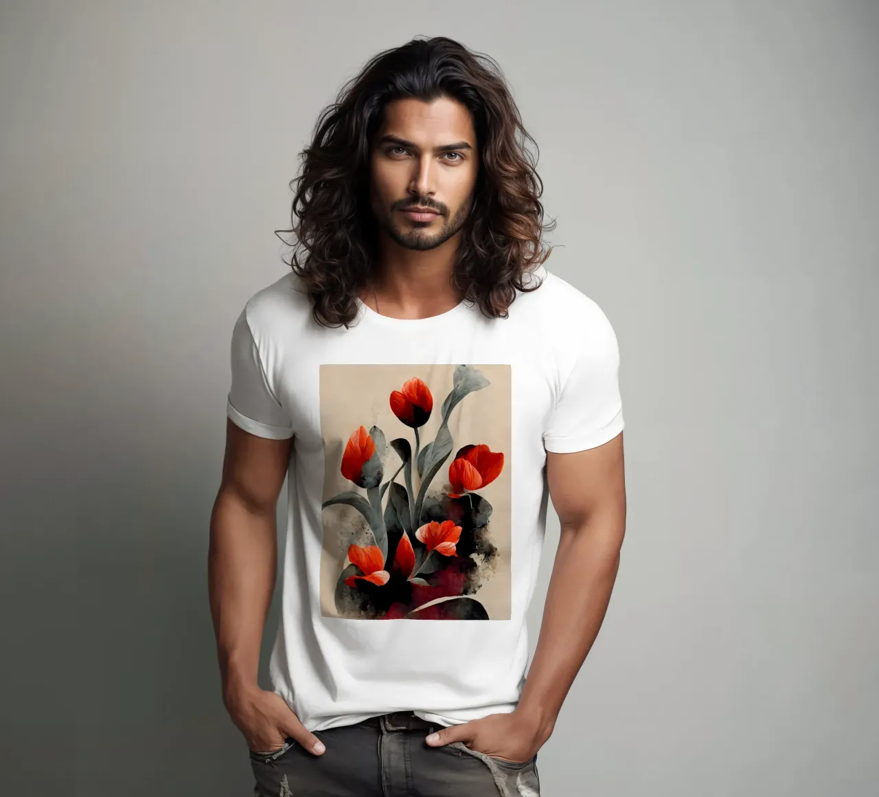 Red Tulips t-shirt da treechild