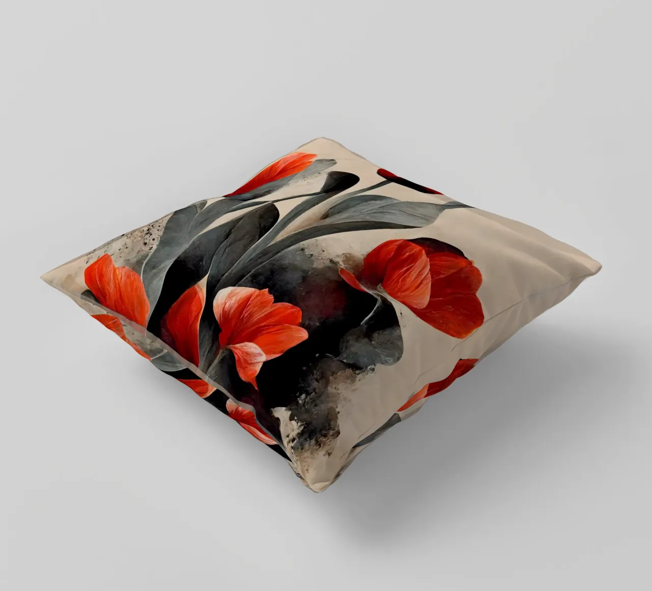 Red Tulips cuscino da treechild