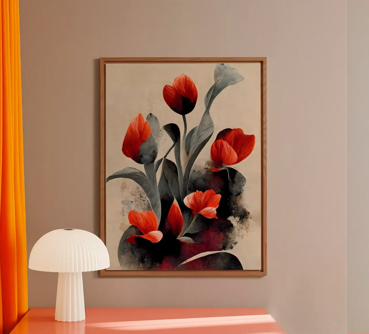 Red Tulips alluminio dibond da treechild