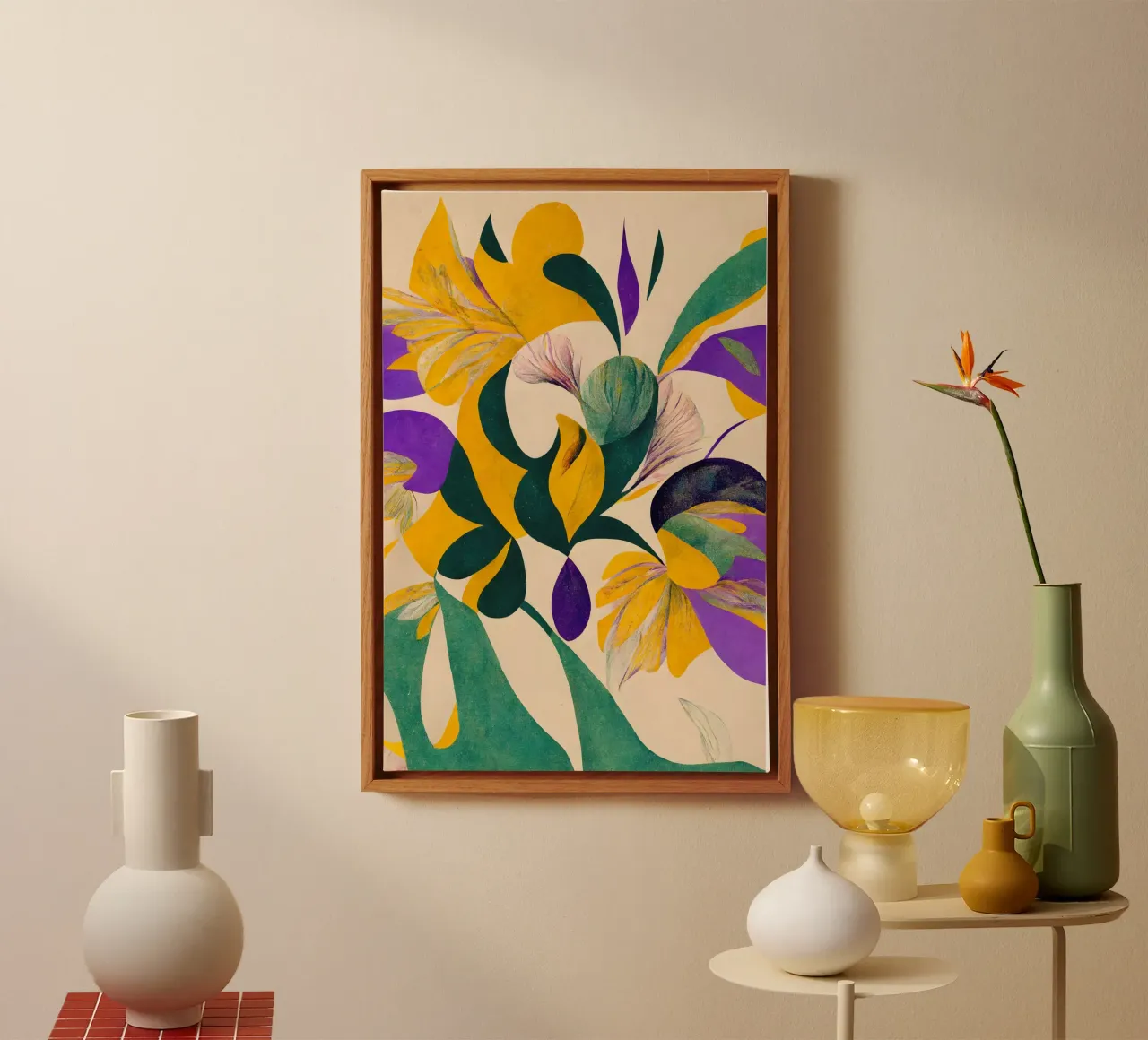 Spring Flowers tela con Cornice a cassetta da treechild