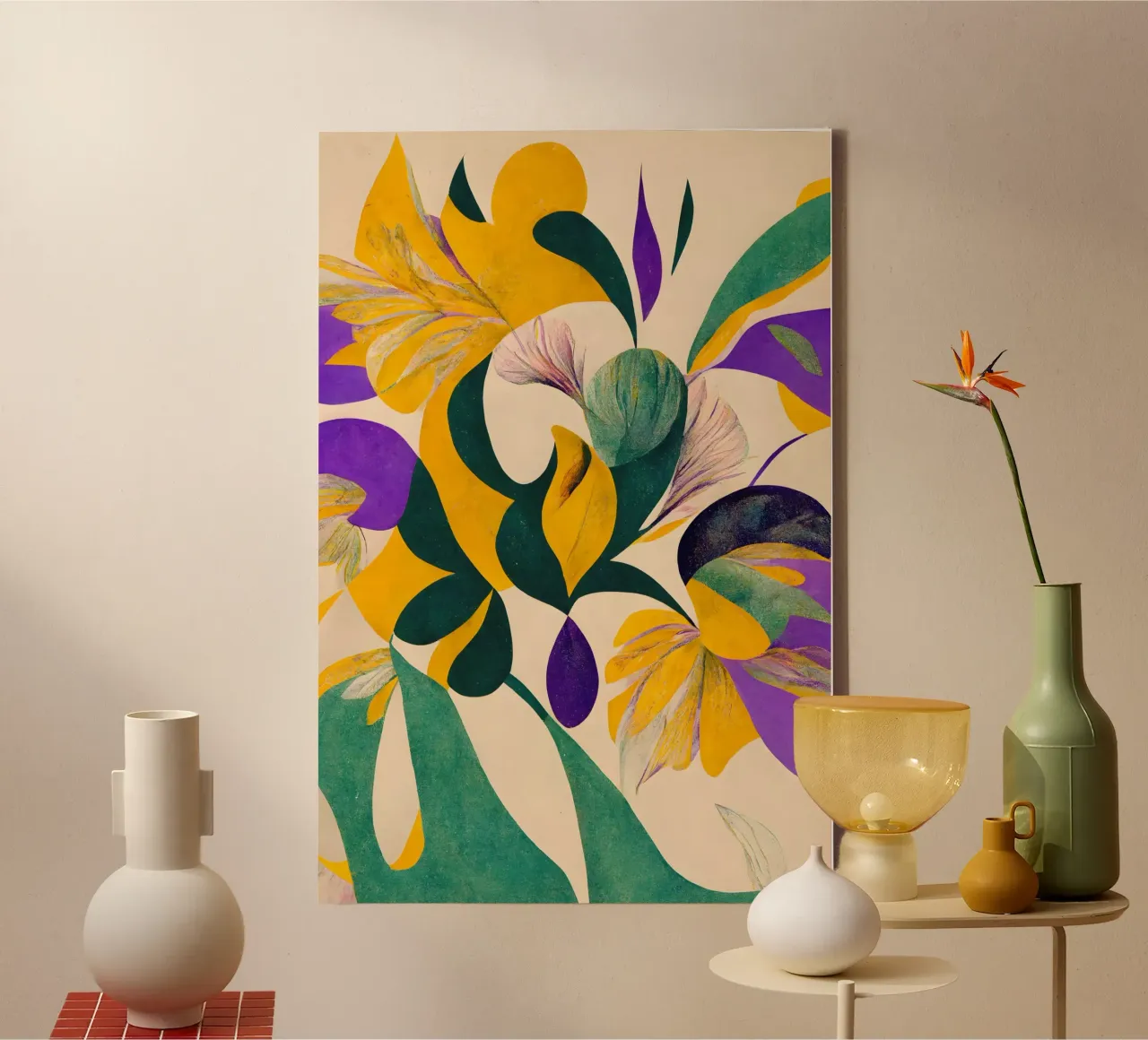 Spring Flowers tela con Cornice a cassetta da treechild