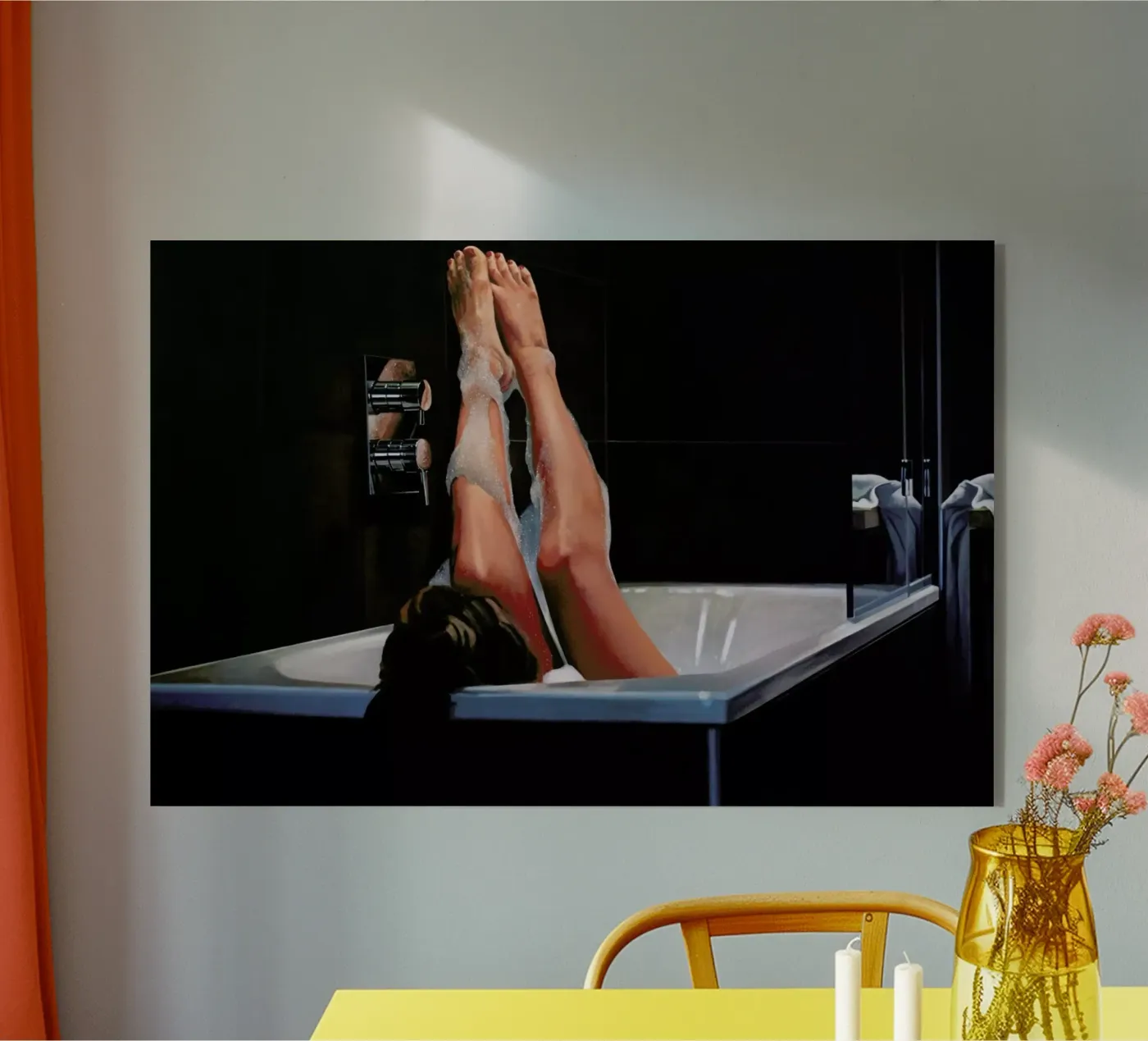 Dans Le Bain plexiglas de Jérôme Romain