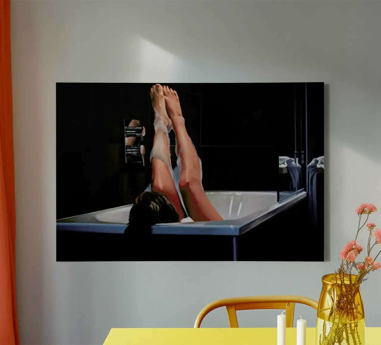 Dans Le Bain tela con Cornice a cassetta da Jérôme Romain