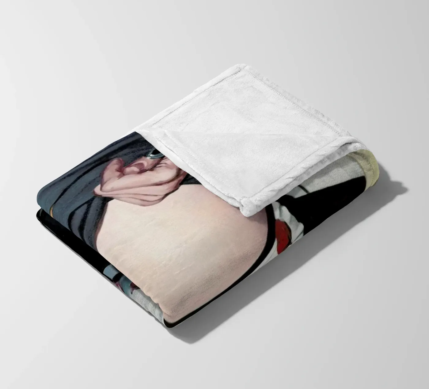 Fraise Mojo fleece blanket by Jérôme Romain
