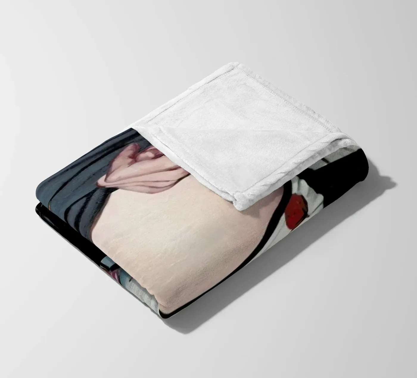 Fraise Mojo fleece blanket by Jérôme Romain