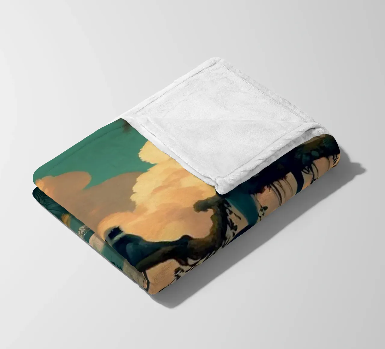 SINGE SACRE fleece blanket by RUBIANT ART