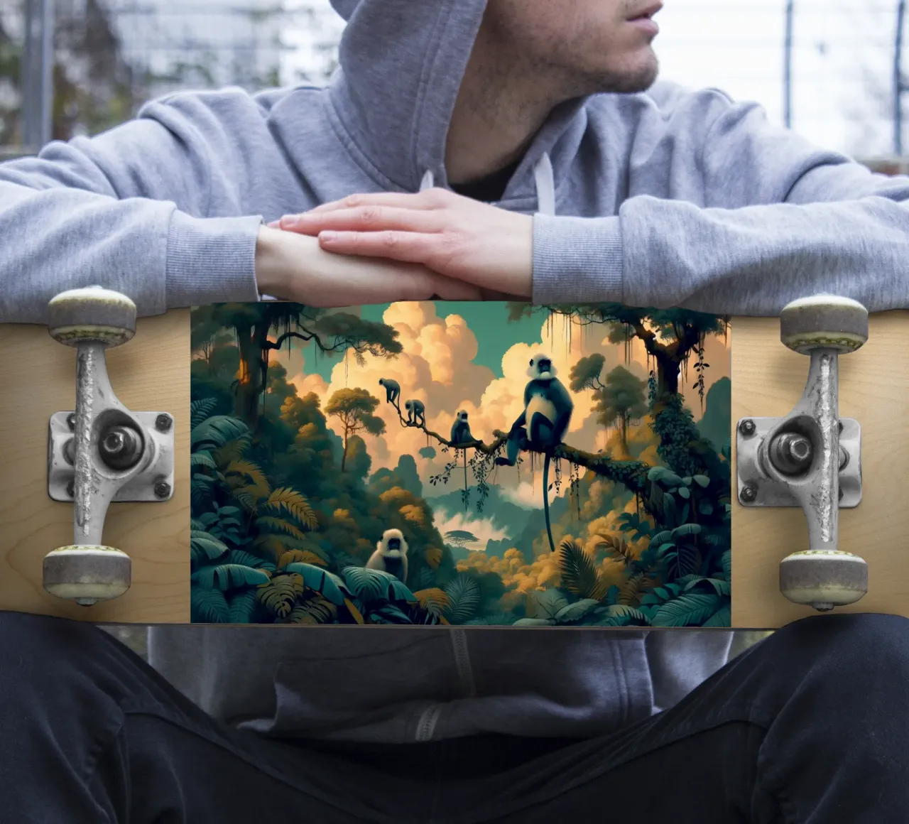 SINGE SACRE Sticker von RUBIANT ART