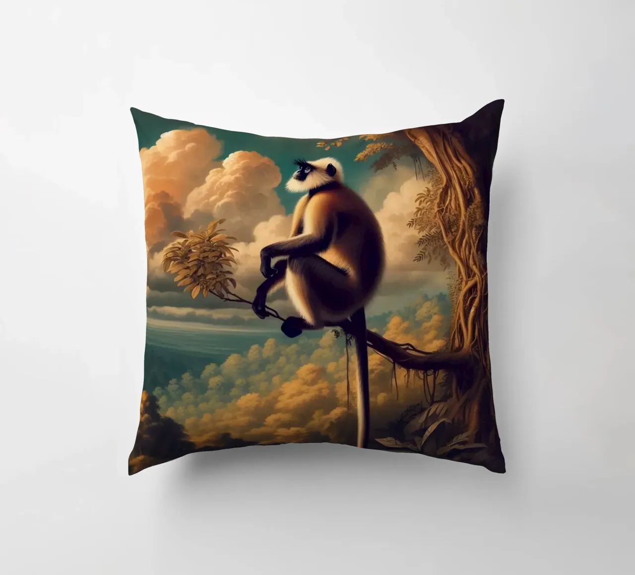 SINGE SACRE decorative cushion by RUBIANT ART