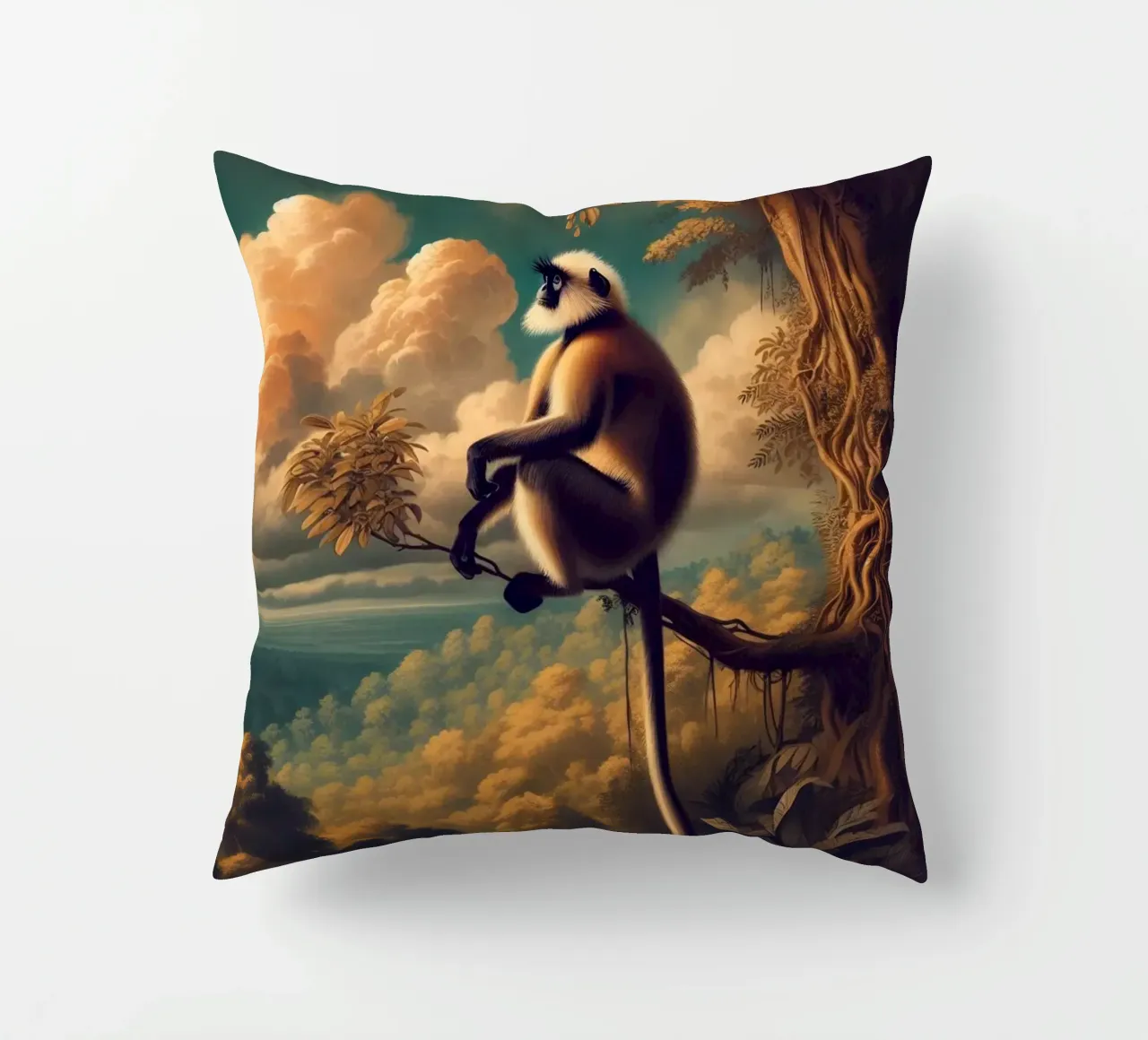 SINGE SACRE decorative cushion by RUBIANT ART
