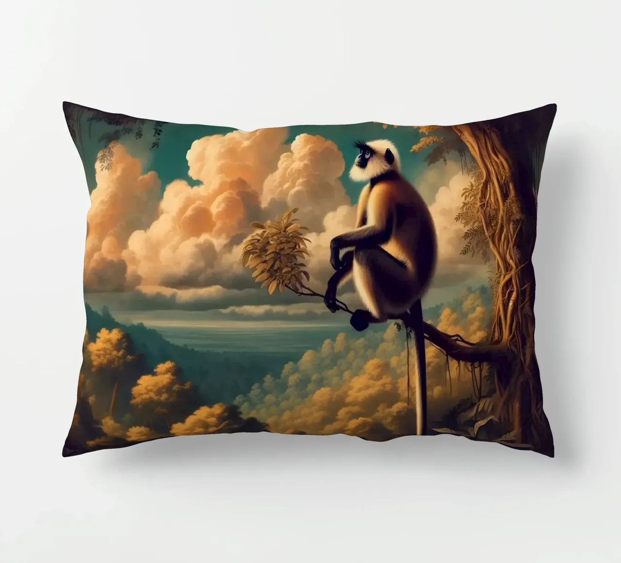 SINGE SACRE decorative cushion by RUBIANT ART