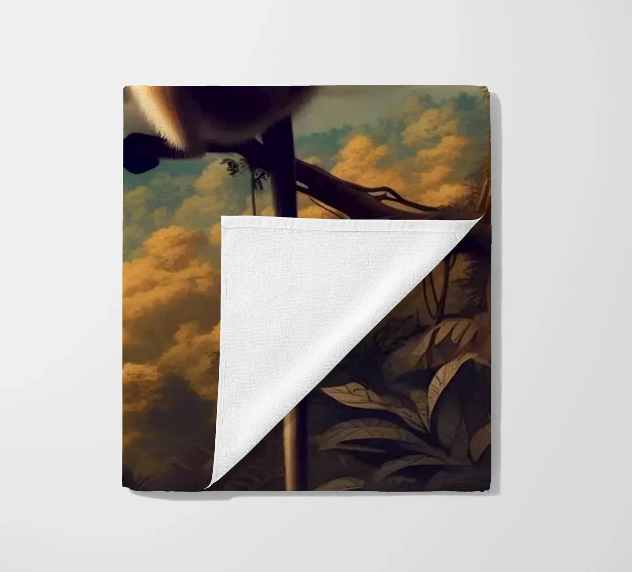 SINGE SACRE beach towel by RUBIANT ART