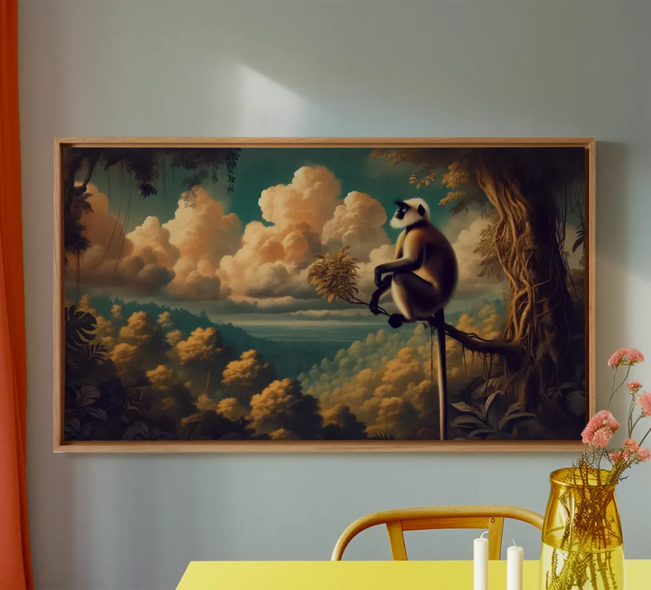 SINGE SACRE canvas met Baklijst van RUBIANT ART
