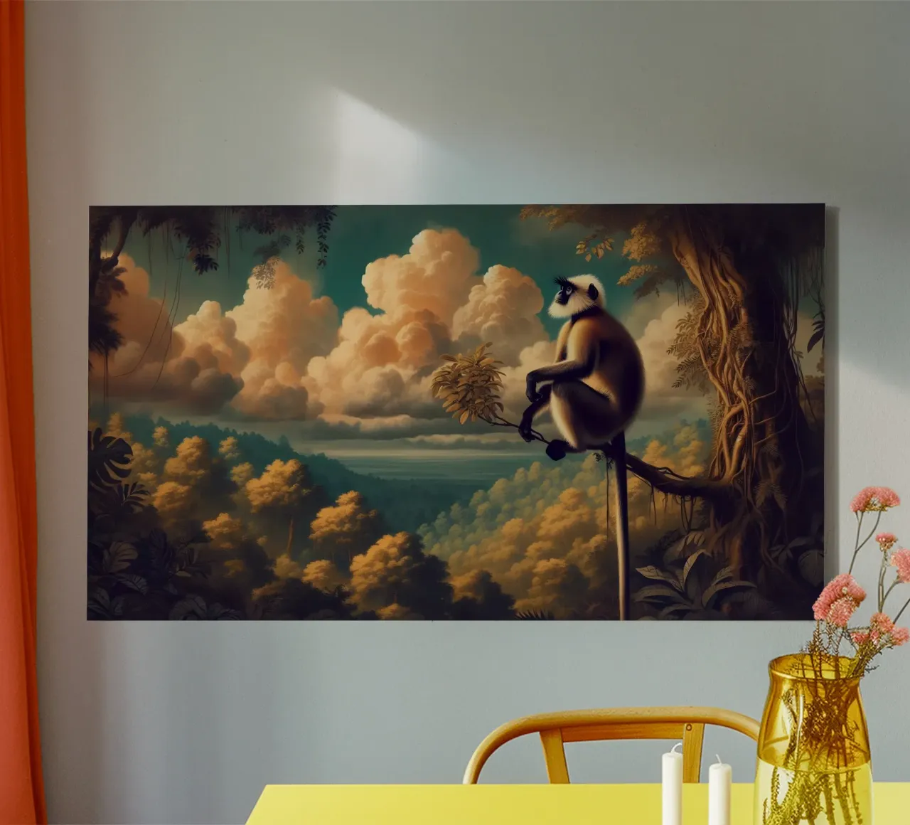 SINGE SACRE canvas met Baklijst van RUBIANT ART