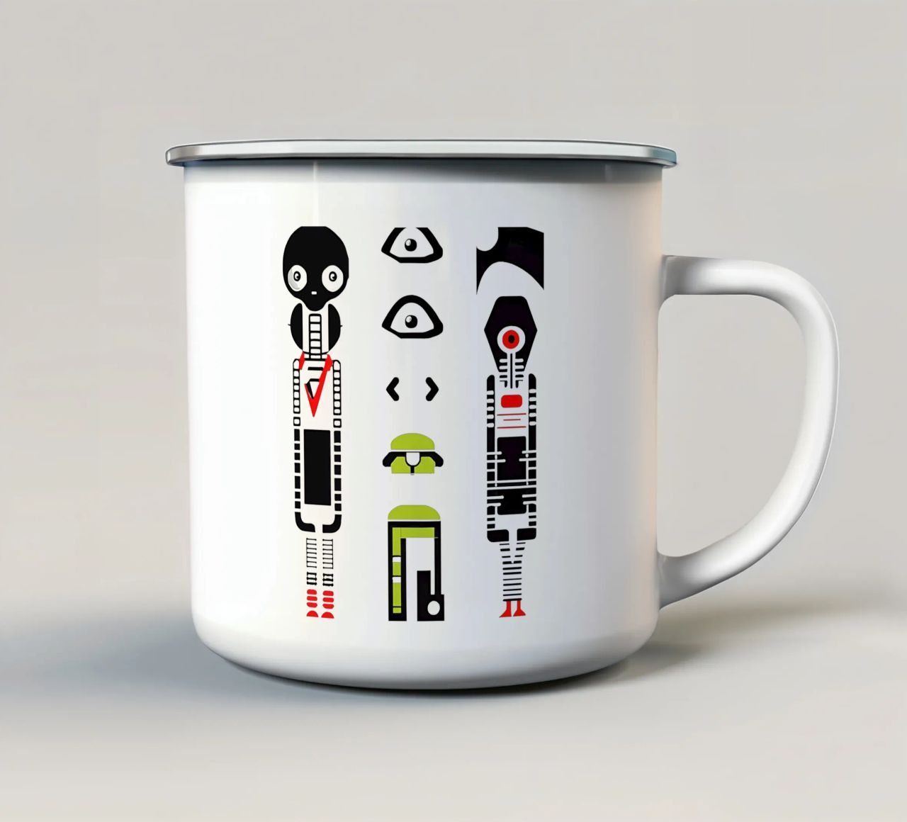 inca 9 tazza in smalto da Rezh creations