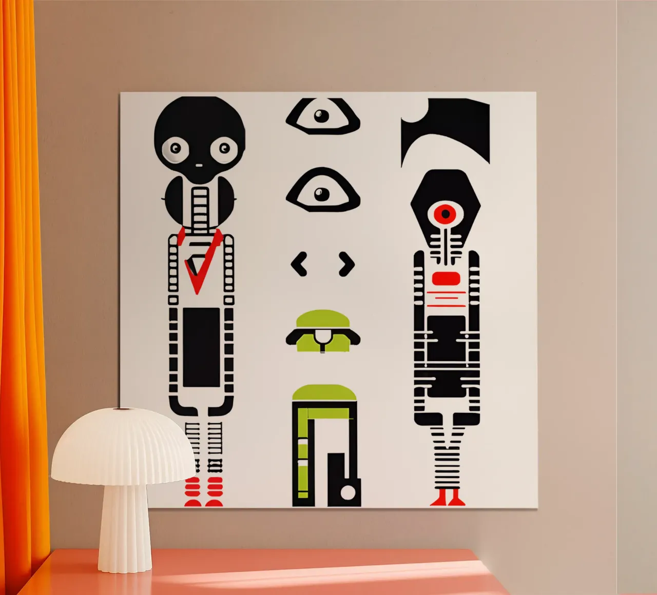 inca 9 poster con telaio in legno da Rezh creations