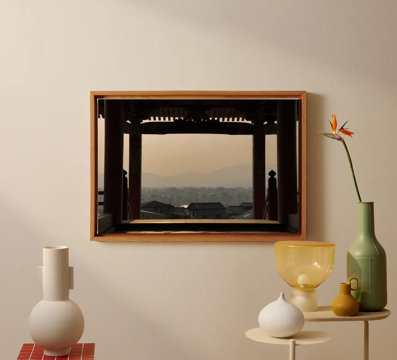 Kyoto View from the Gates of Kiyomizu-dera Temple canvas with Floater frame by Ben & Clo creations