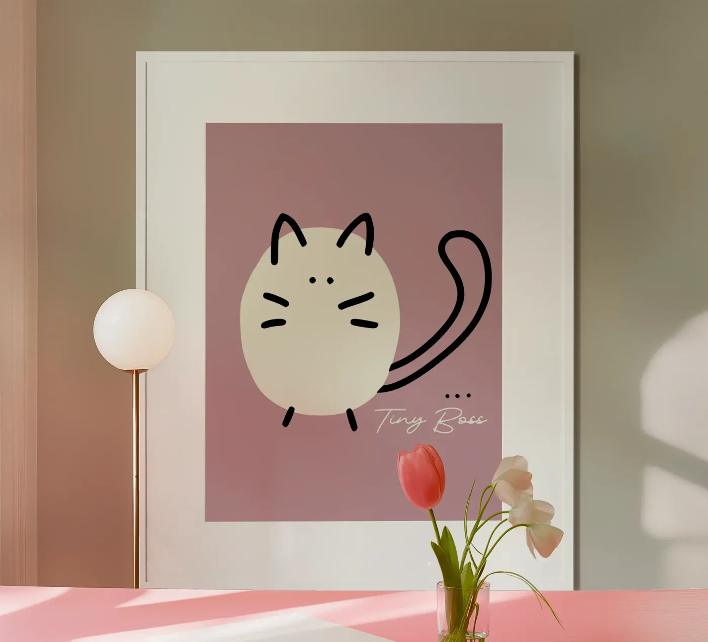 Tiny Boss Cat Poster von annick
