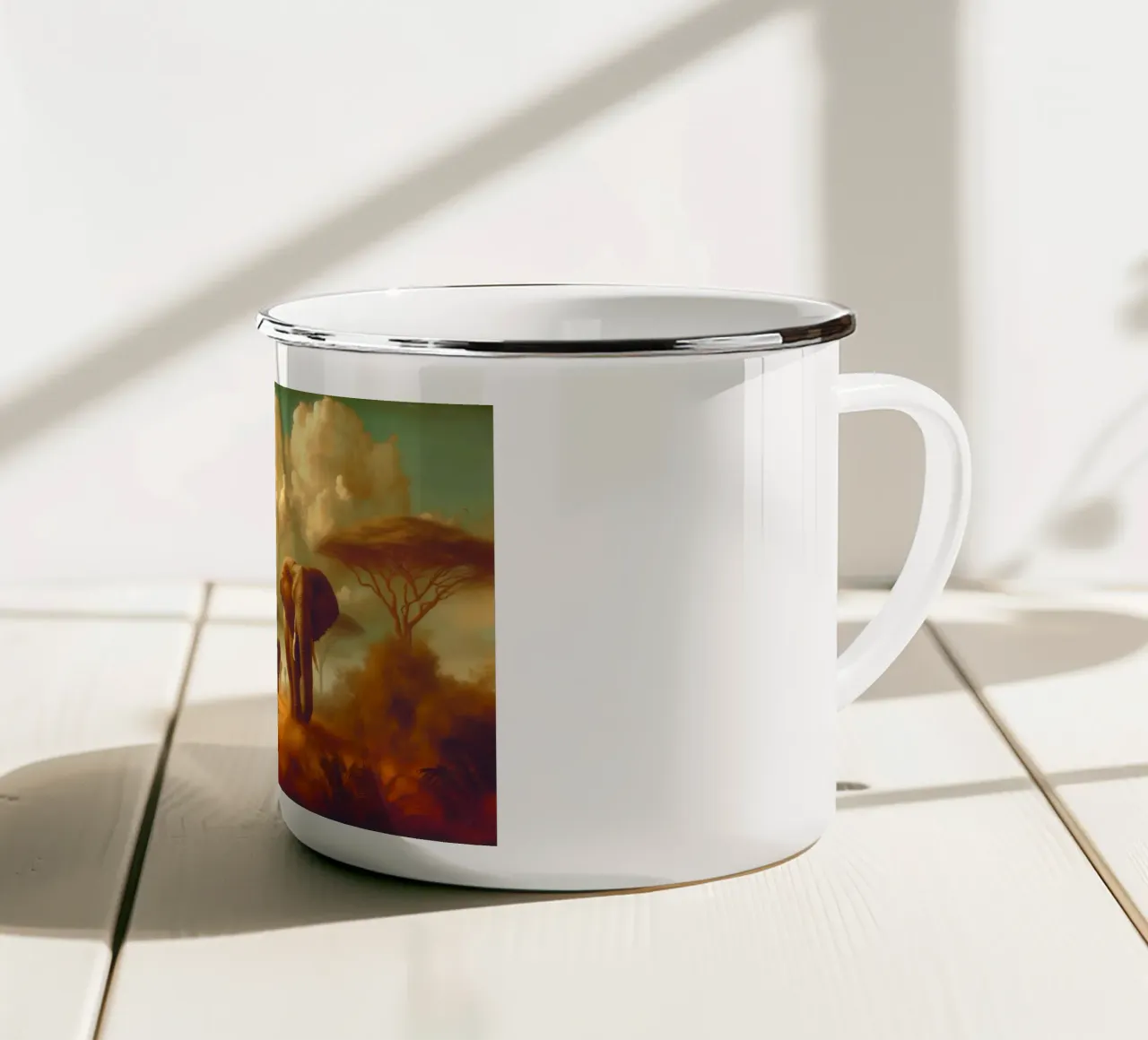 ELEFANTE tazza in smalto da RUBIANT ART