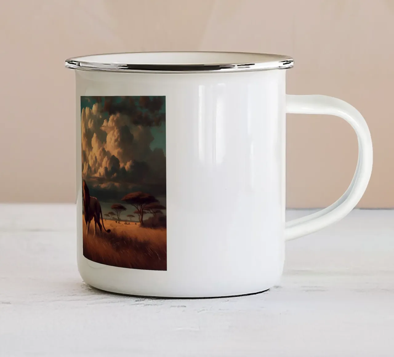 LEONE tazza in smalto da RUBIANT ART