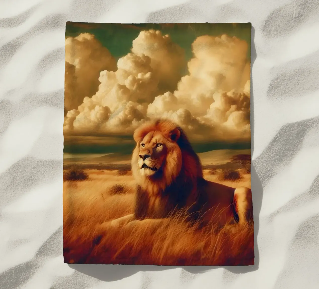 LEONE telo mare da RUBIANT ART