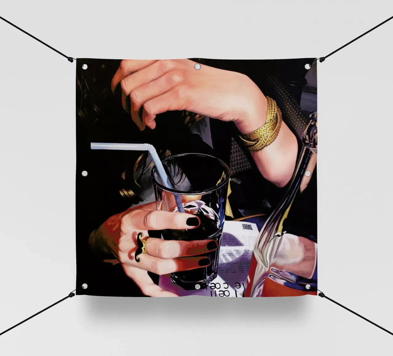 Main Cocacola telo in pvc da Jérôme Romain