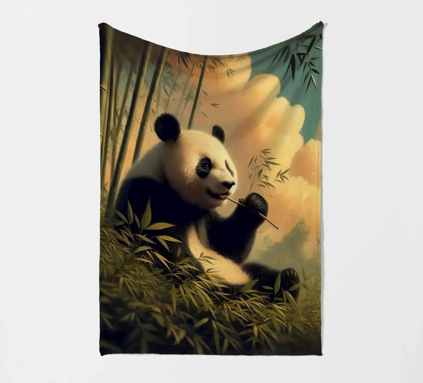 PANDA Fleecedecke von RUBIANT ART