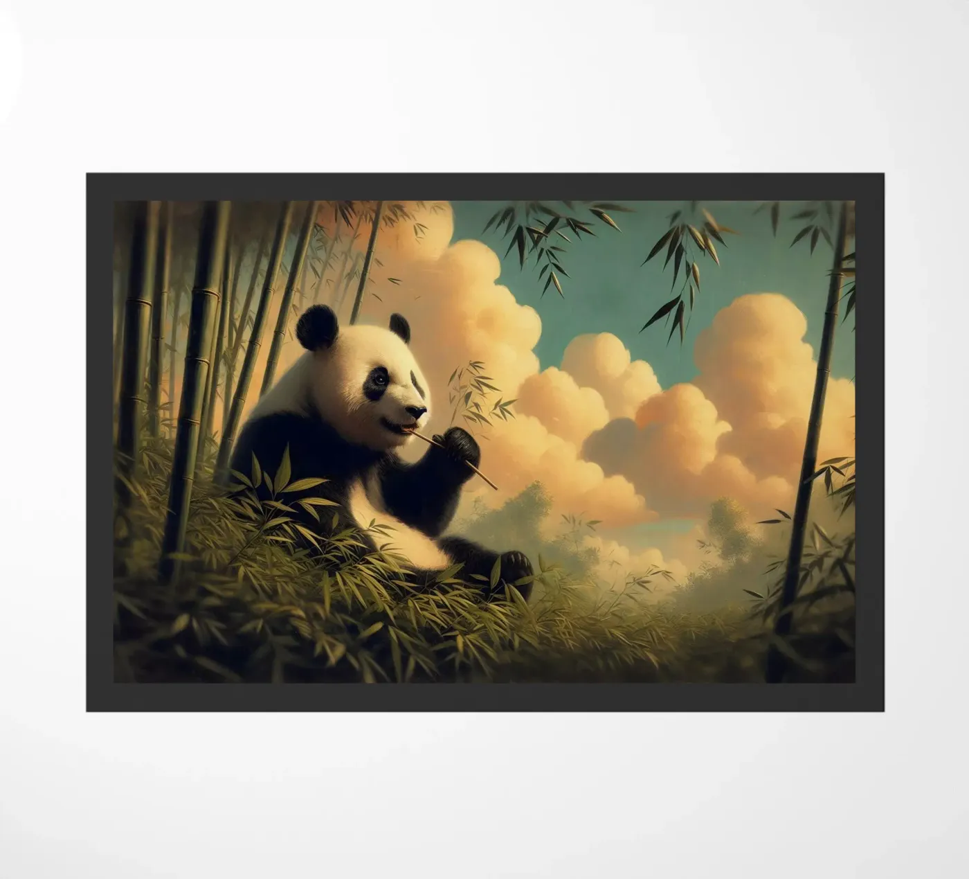 PANDA doormat by RUBIANT ART