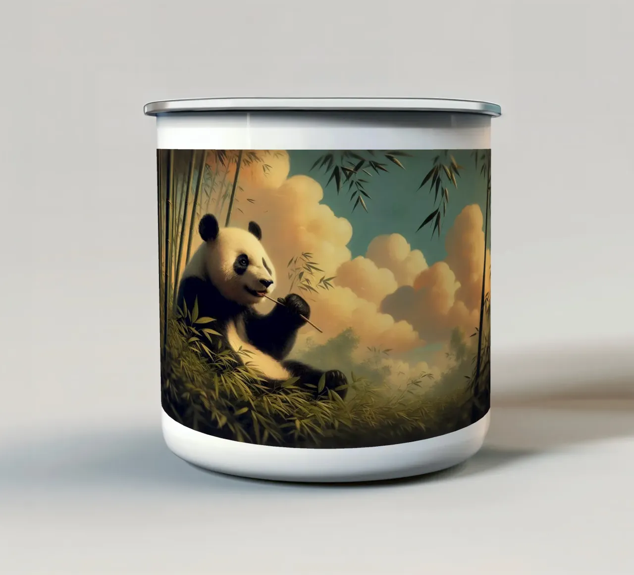 PANDA tazza in smalto da RUBIANT ART