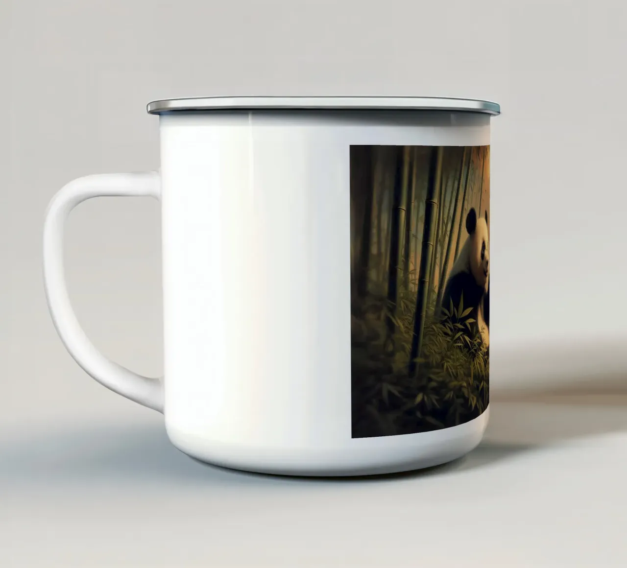 PANDA tazza in smalto da RUBIANT ART