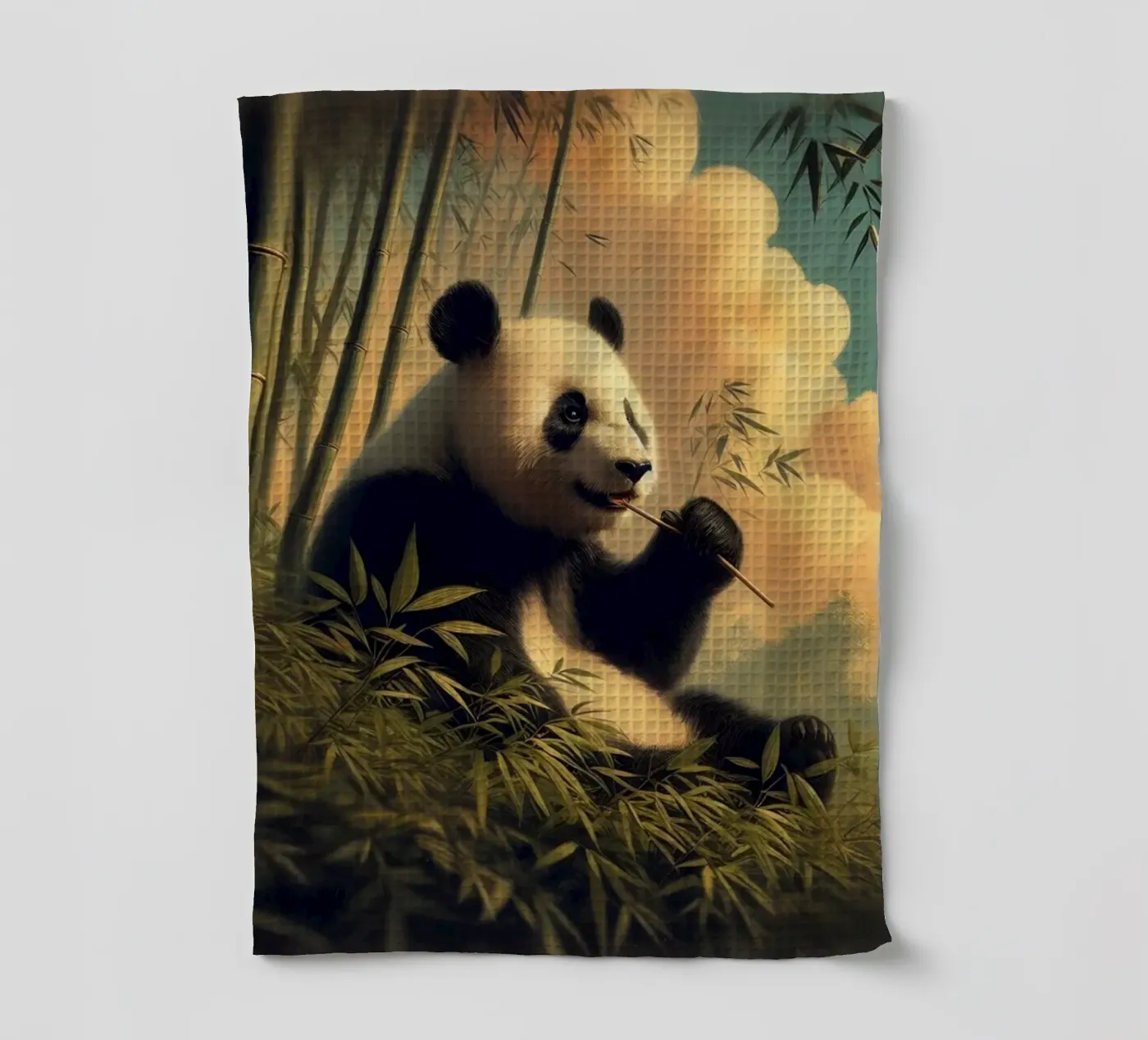 PANDA torchon de RUBIANT ART