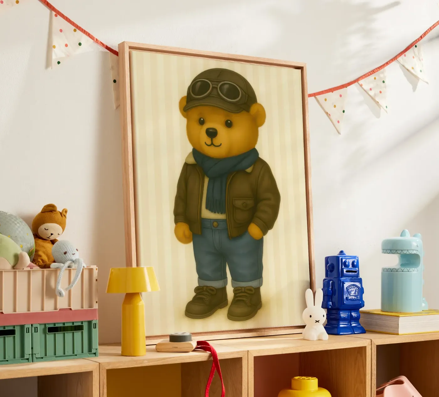 pilot bear canvas by Feel child