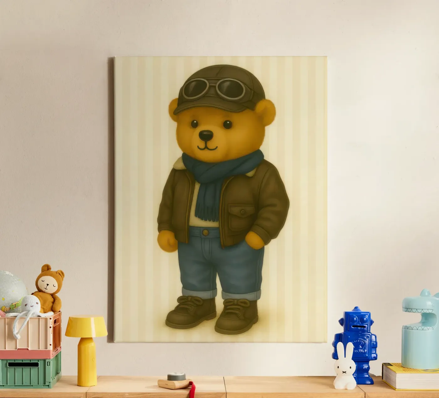 pilot bear canvas by Feel child