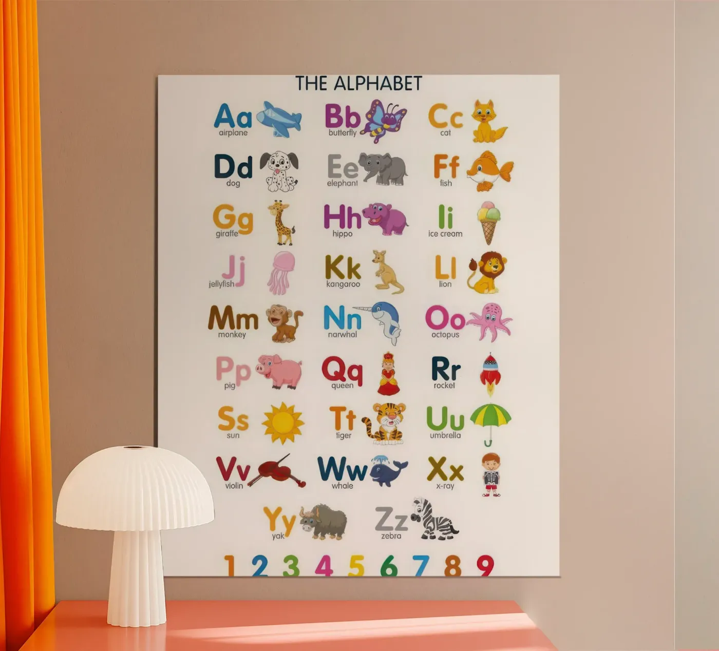 alfabeto e numeri poster da Feel child
