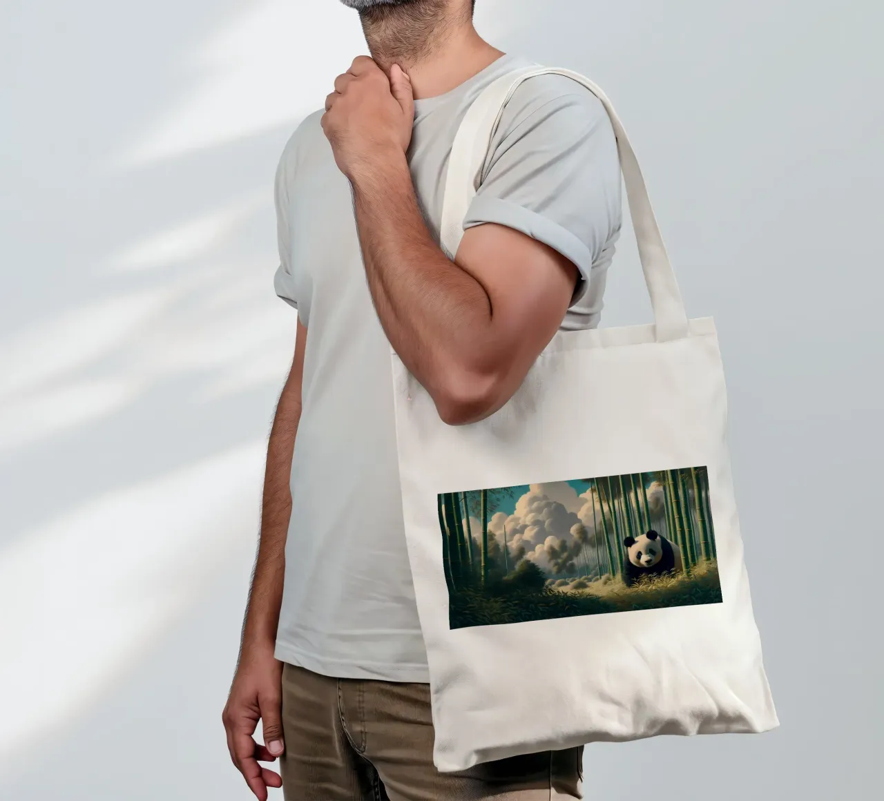 PANDA jute draagtas van RUBIANT ART