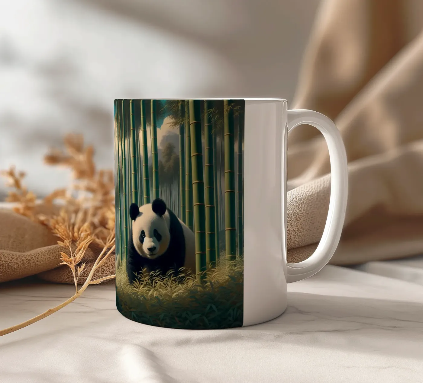 PANDA ceramic mug by RUBIANT ART