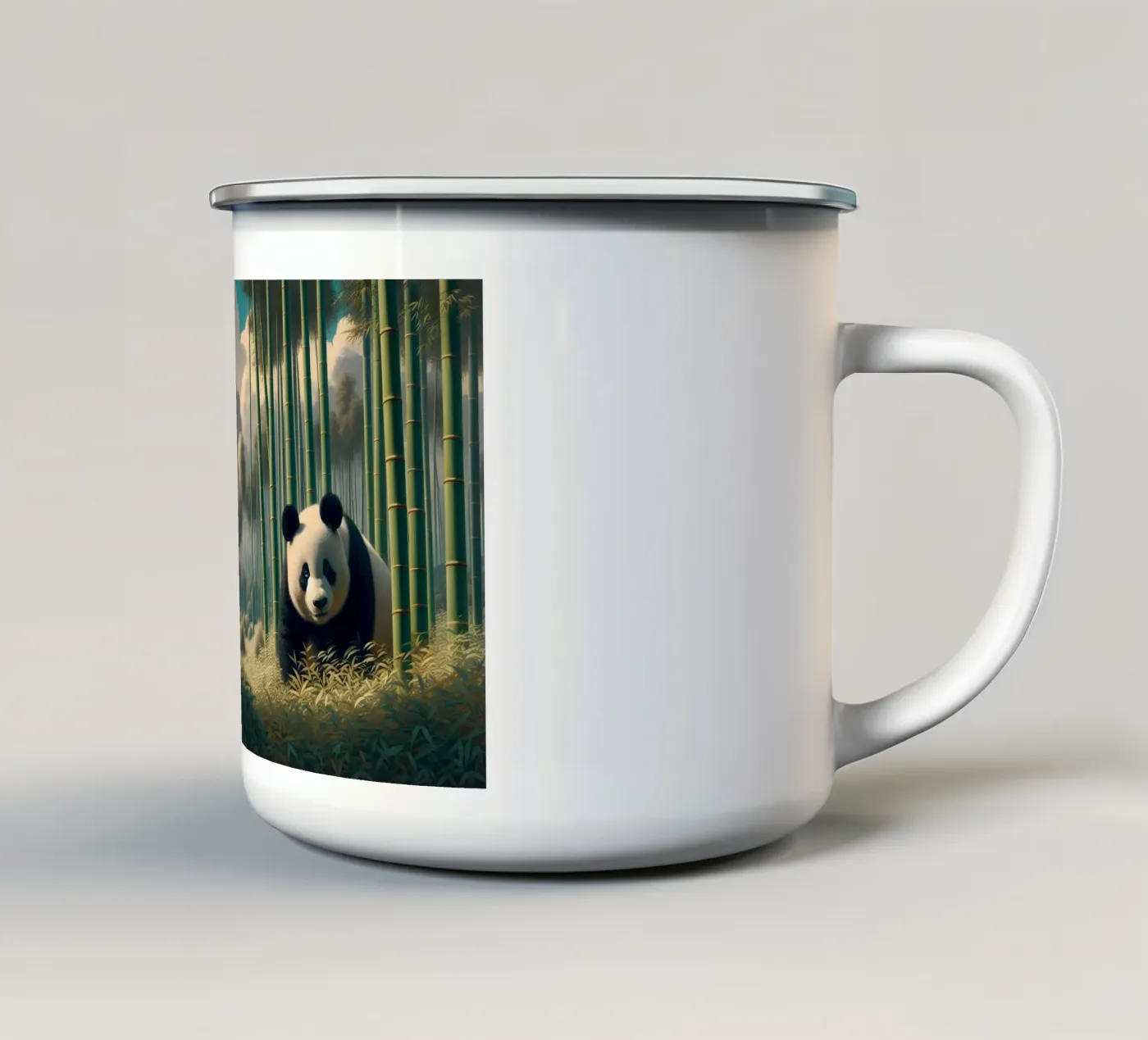 PANDA enamel mug by RUBIANT ART