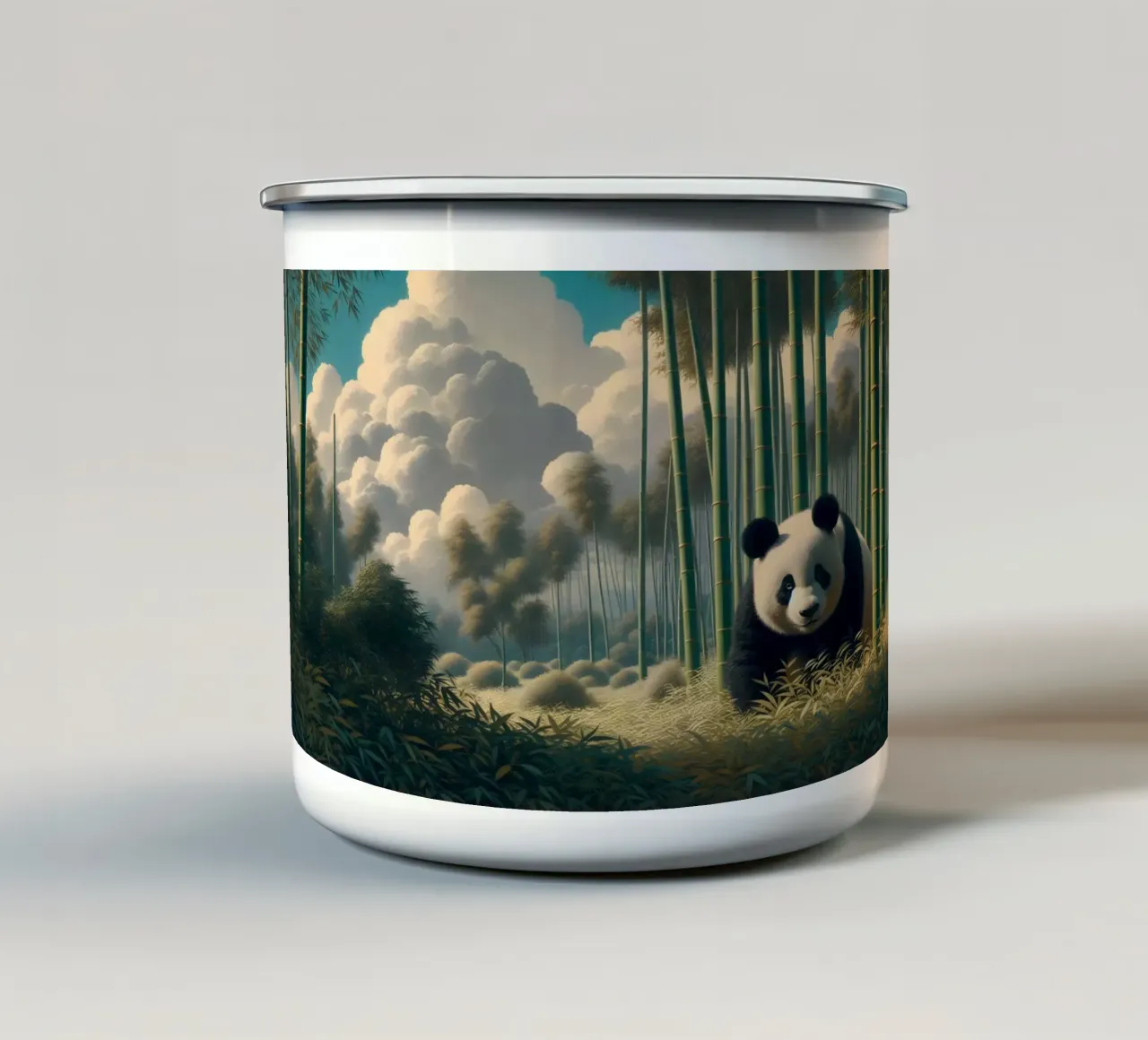PANDA tazza in smalto da RUBIANT ART